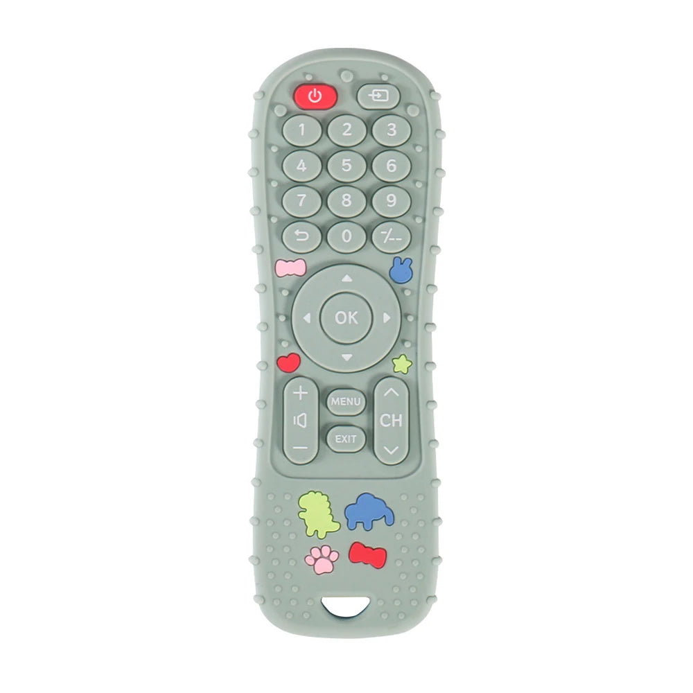 1PC Silicone Baby Toys TV Remote Control Shape Teether Toy BPA Free Silicone Teething Chewing Toy Sensory Baby Accessories