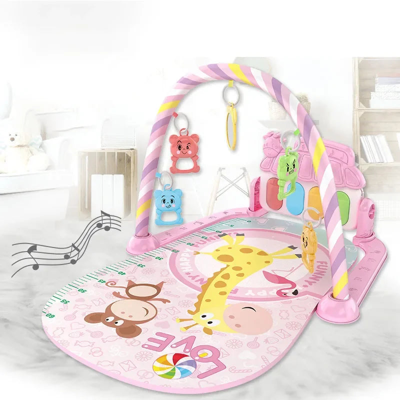 Musical Baby Activity Gym Rack Play Mat Kid Rug Puzzle Mat Carpet Piano Keyboard Infant Playmat Crawling Game Pad Baby Toy Gift