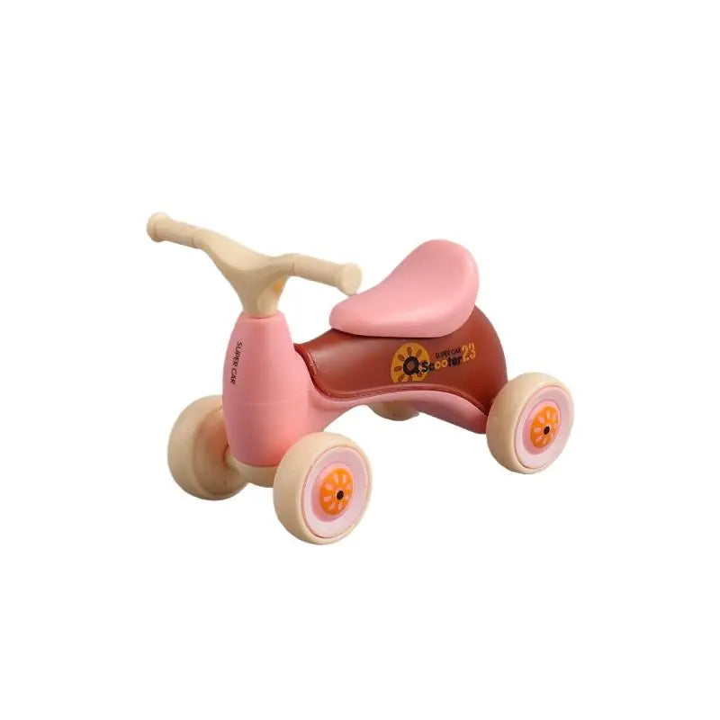 1Pcs Simulation Mini Cute Kids Balance Car Four-wheeled Baby Sliding Scooter Ornament Creative Assembly Children's Car Toy Gift