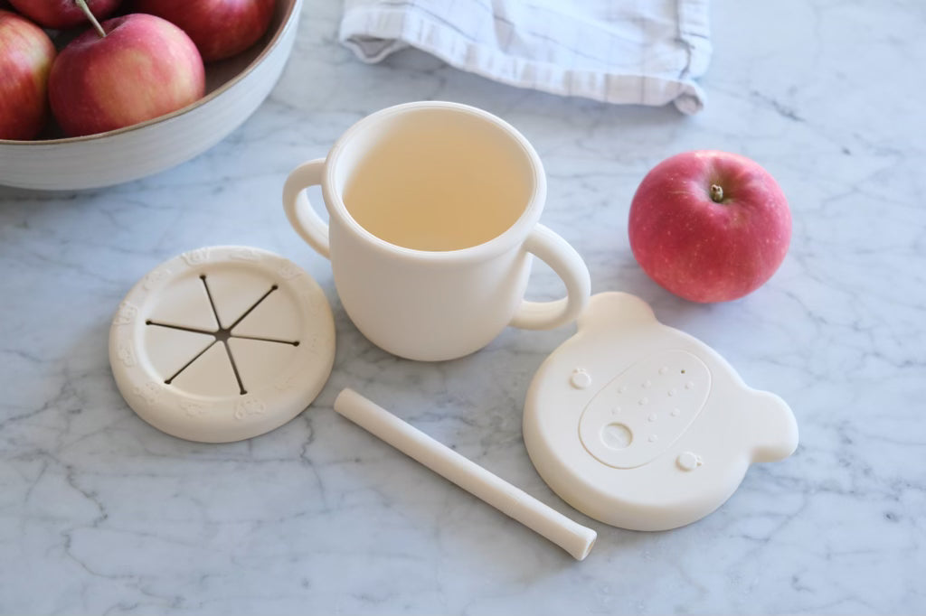 Tasse 2-en-1 en silicone pour enfant | Collation et boisson