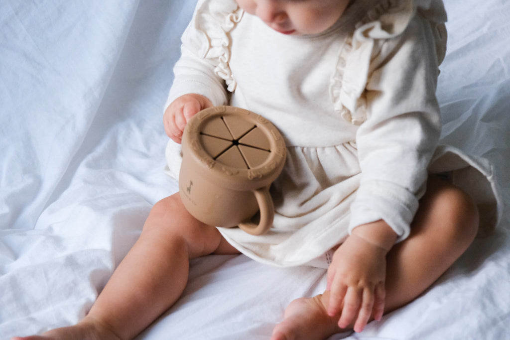 Tasse 2-en-1 en silicone pour enfant | Collation et boisson