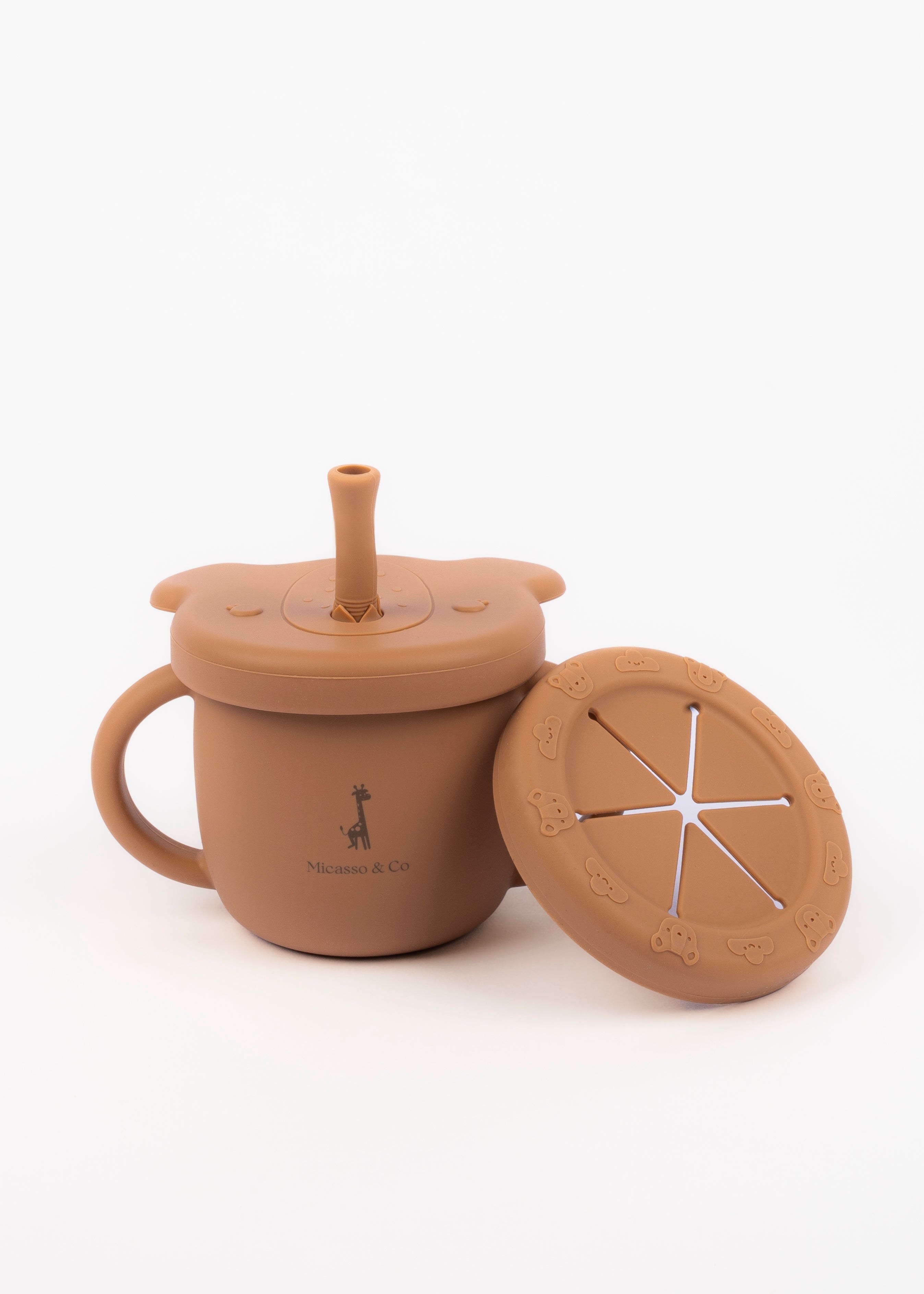 Tasse 2-en-1 en silicone pour enfant | Collation et boisson