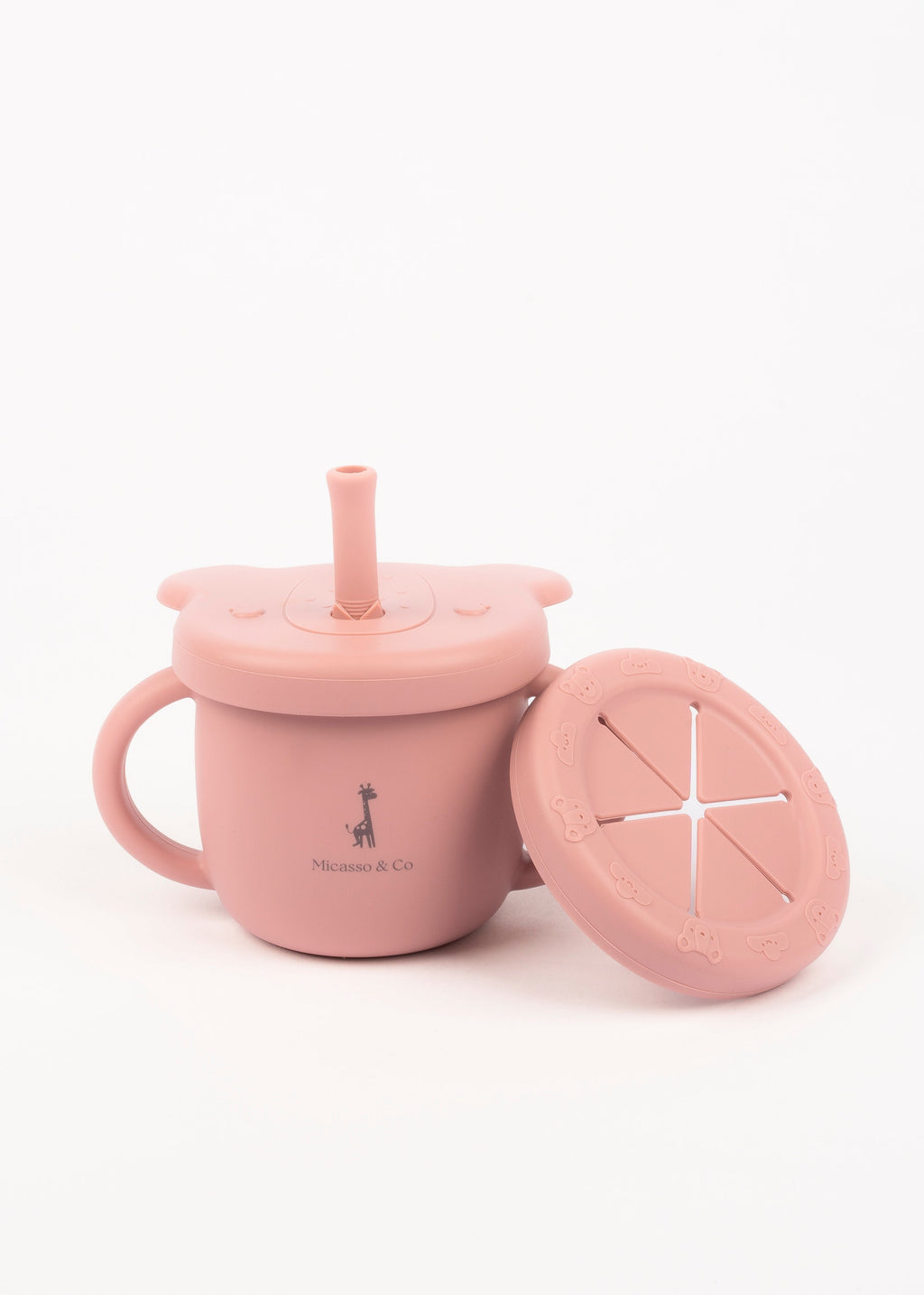 Tasse 2-en-1 en silicone pour enfant | Collation et boisson