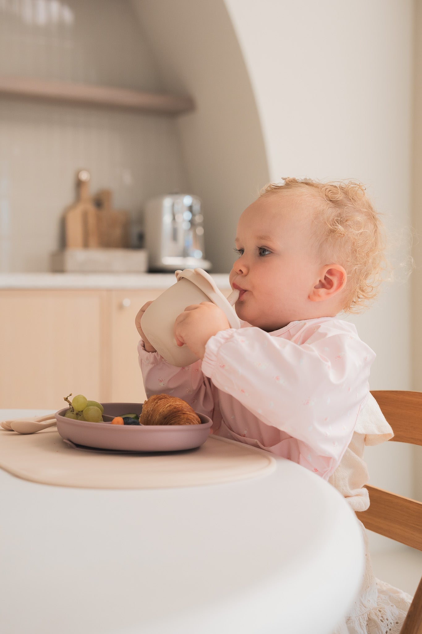 Tasse 2-en-1 en silicone pour enfant | Collation et boisson