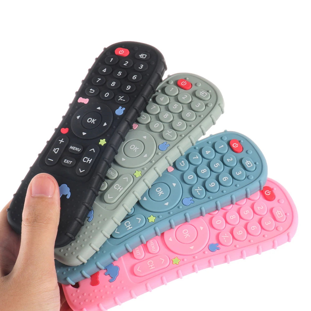 1PC Silicone Baby Toys TV Remote Control Shape Teether Toy BPA Free Silicone Teething Chewing Toy Sensory Baby Accessories