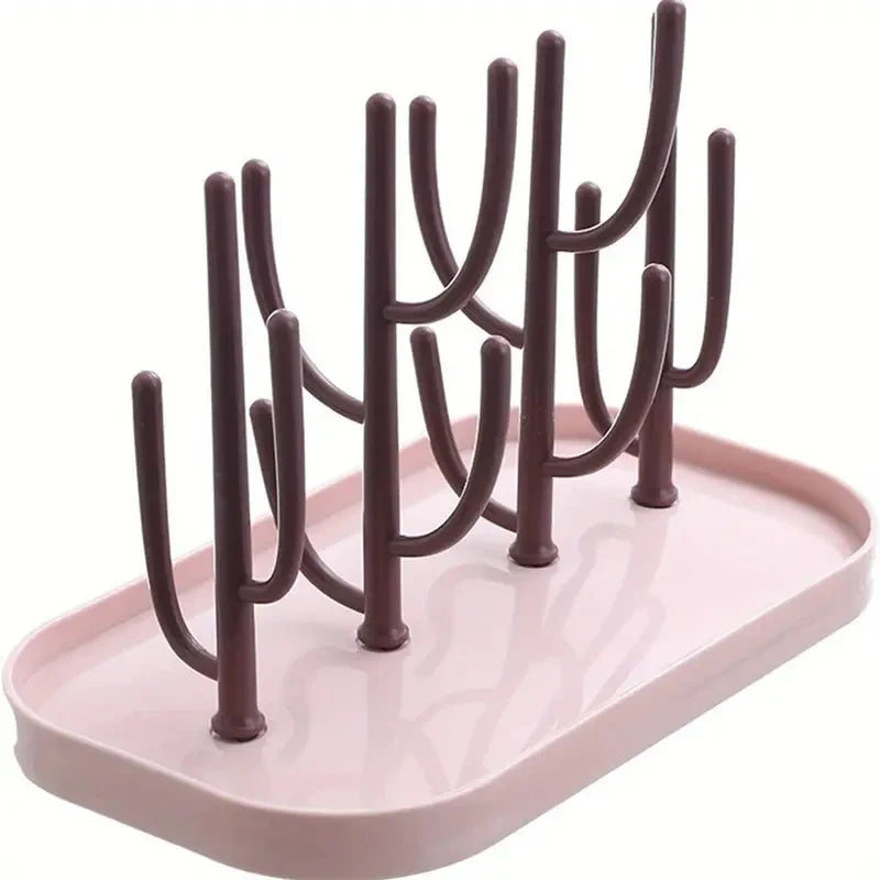 Baby Tree-shaped Milk Bottle Drain Rack, Dust-proof Milk Bottle Holder, Cup Drain Rack Easter Gift