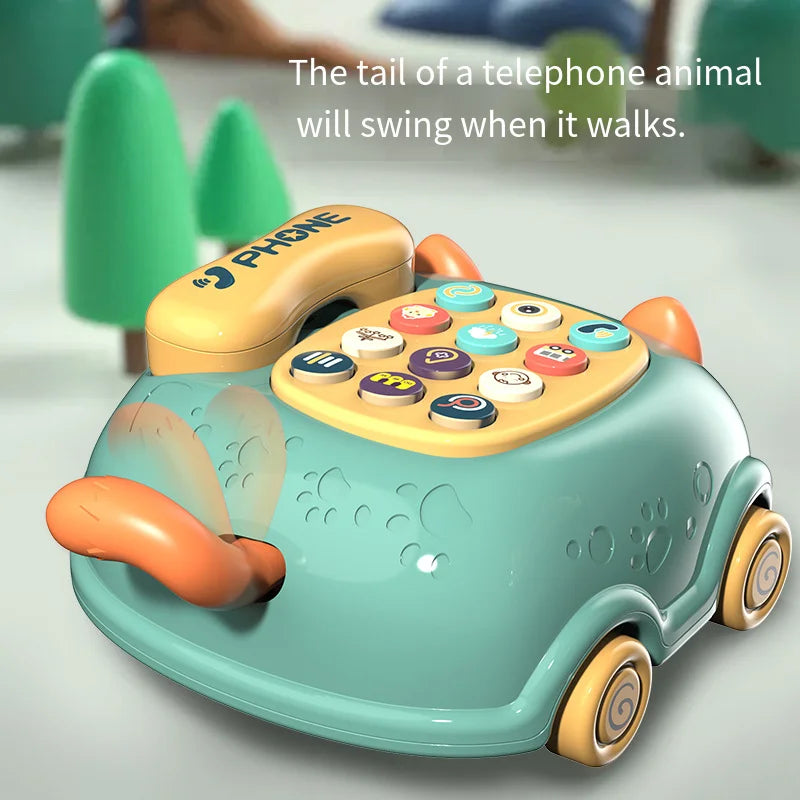 Baby Storyteller Electric Toy Children's Educational Early Learning Simulated Telephone Car Model with Light Music