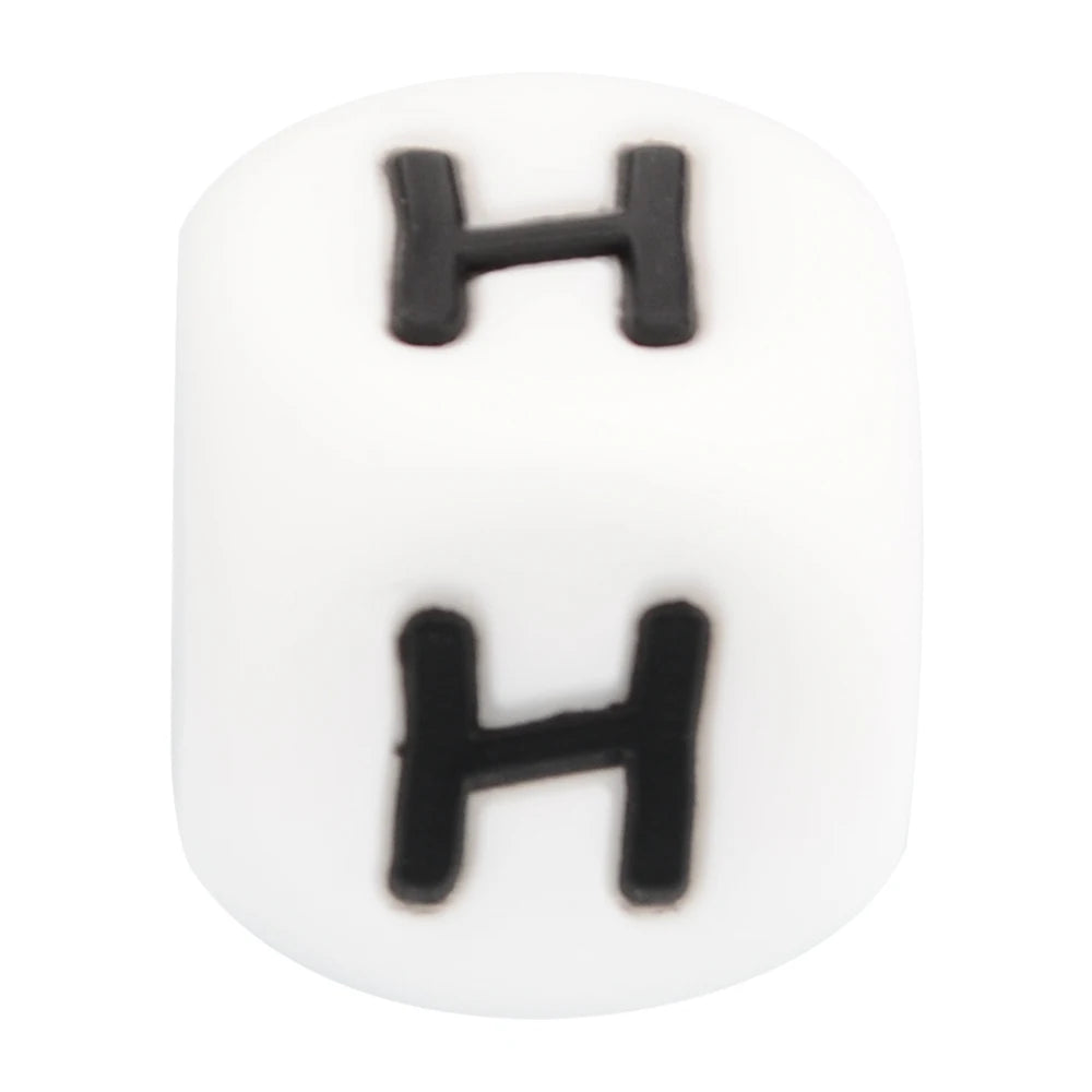 LOFCA 40pcs Alphabet Silicone Letter Beads 12mm Teething Beads Food Grade Teether English Letters Baby Nursing for Teething